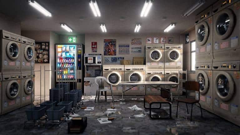 日本自助洗衣房场景 – Japanese Laundry Room