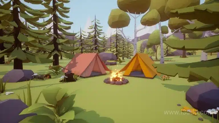 卡通低多边形四季自然场景 Low Poly 4 Seasons Nature