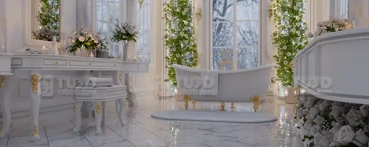 Blender 轻奢圣诞雪景客厅场景模型