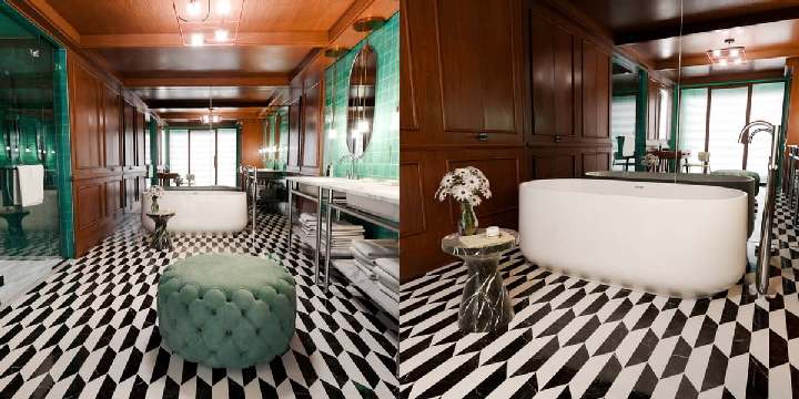 复古奢华酒店浴室 – Luxury Vintage Hotel Bathroom