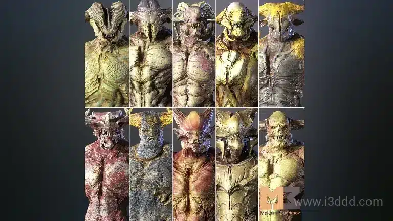 游戏怪物怪兽模型角色 – 10 Creatures