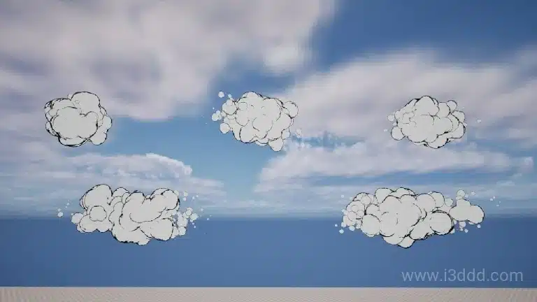 漫画风格云团特效 – Cartoon Clouds