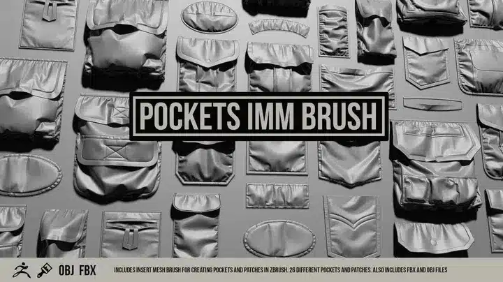 ZBrush 口袋 IMM 笔刷 – ZBrush Pocket IMM Brush