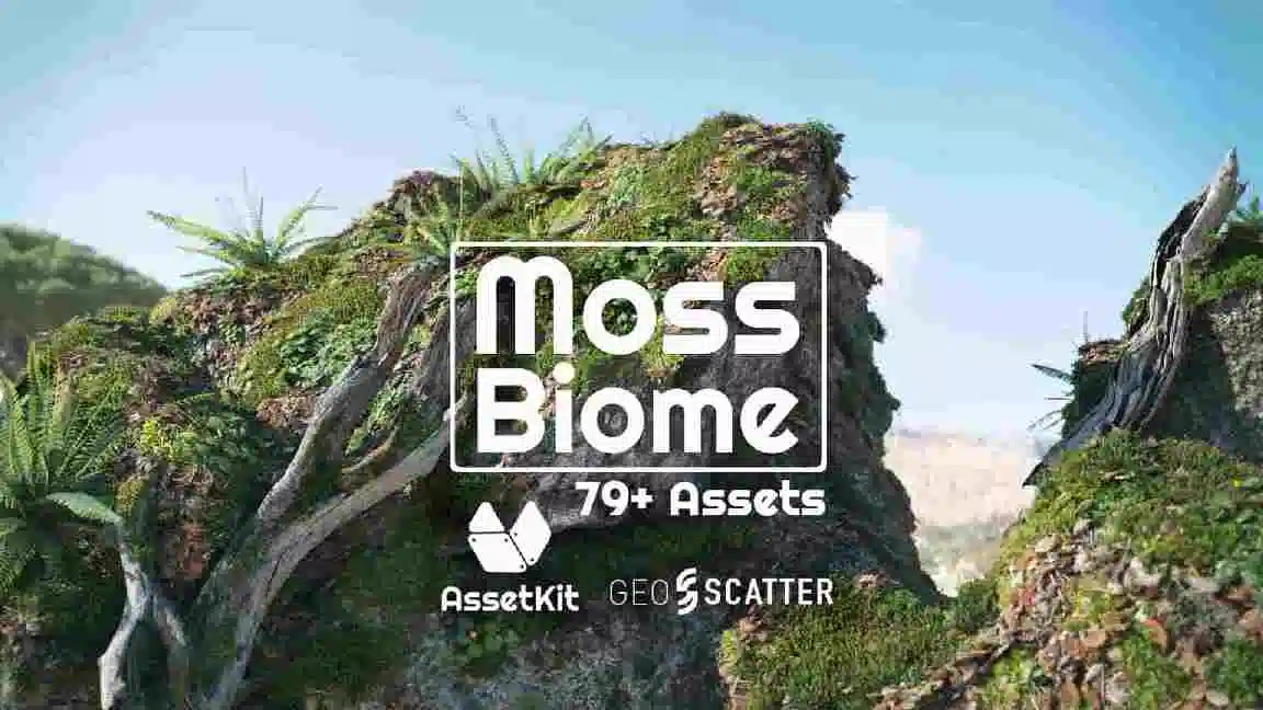 苔藓生物群落地面散布 PBR 资产包 – Moss Biome Ground Scatter PBR Kit
