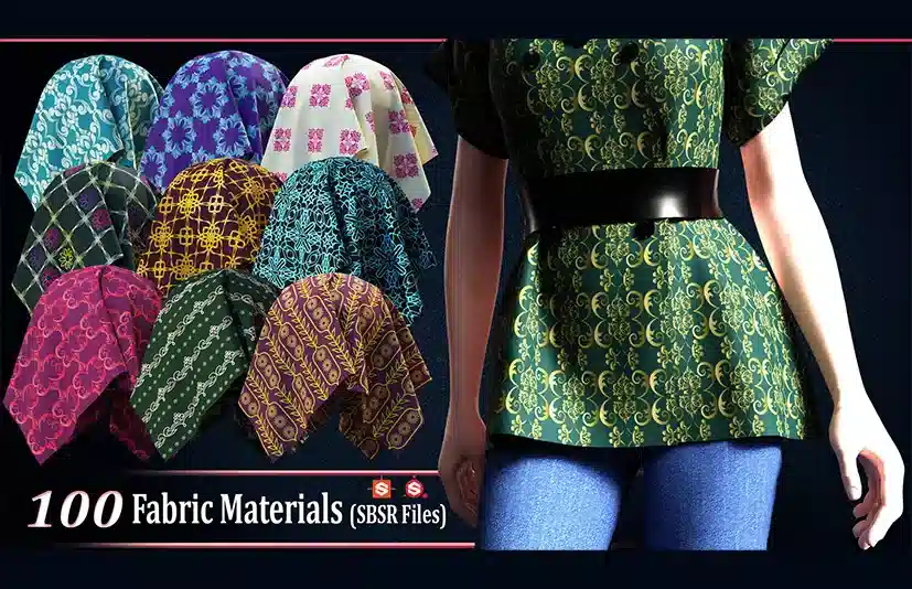 布纹布料材质 第1卷 – 100 Fabric Materials Vol.01