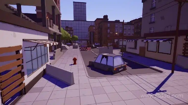 卡通射击游戏城市场景模型 Low Poly FPS Map Vol.1