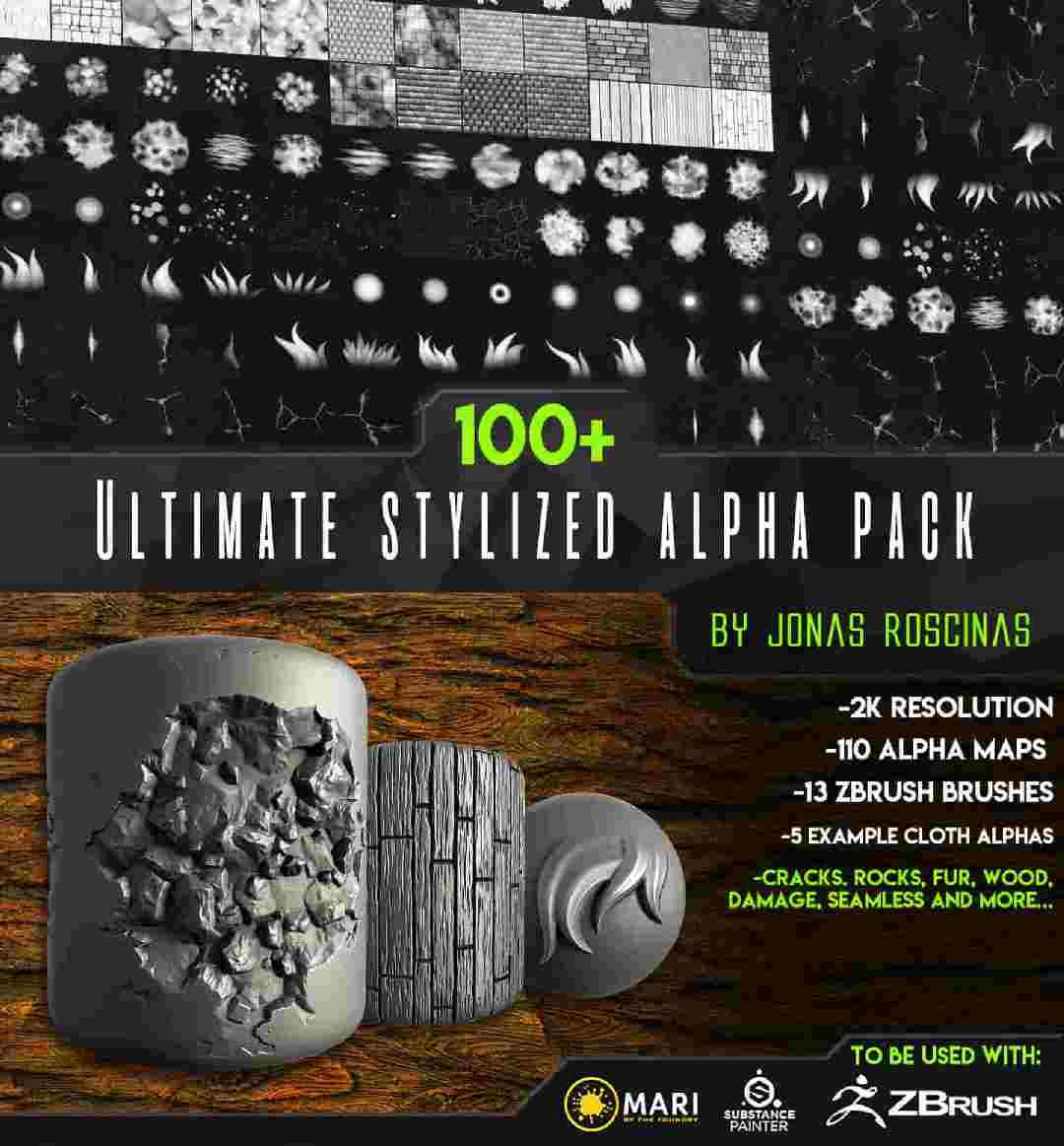 100 + 终极风格化 Alpha 包 – 100+ Ultimate Stylized Alpha Pack