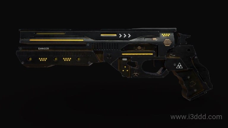 低多边形科幻手枪 – Sci-fi Pistol
