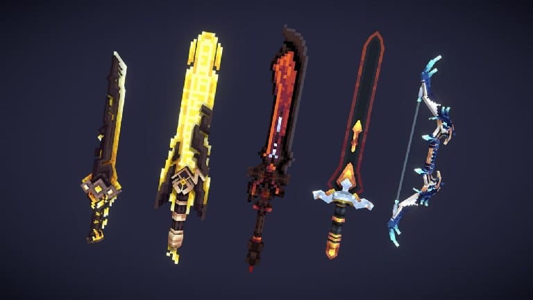 原神 全系列武器 3D 模型包 – Genshin Impact Weapon Pack