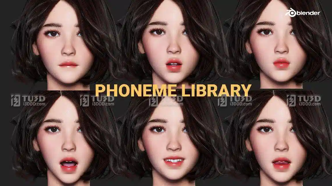 Blender成熟御姐女性角色绑定模型（Eevee渲染）