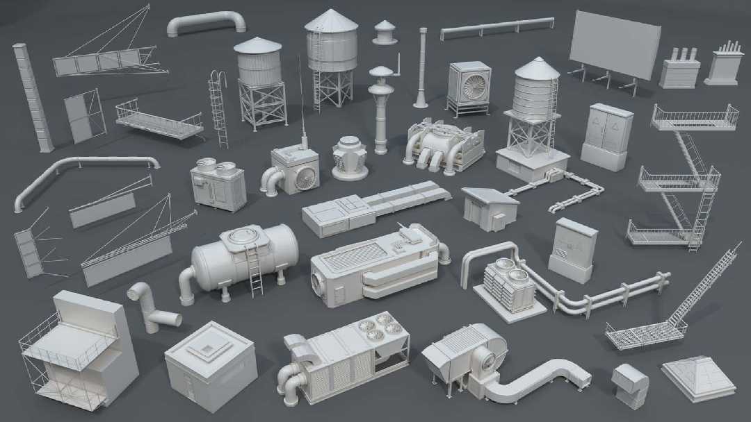 建筑屋顶合集 2 40 件套 – Building Roof Collection 2 (40 Pcs)