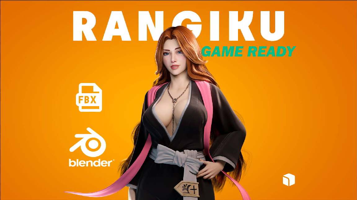 松本乱菊 Blender3D 模型 – Rangiku Matsumoto Blender Model