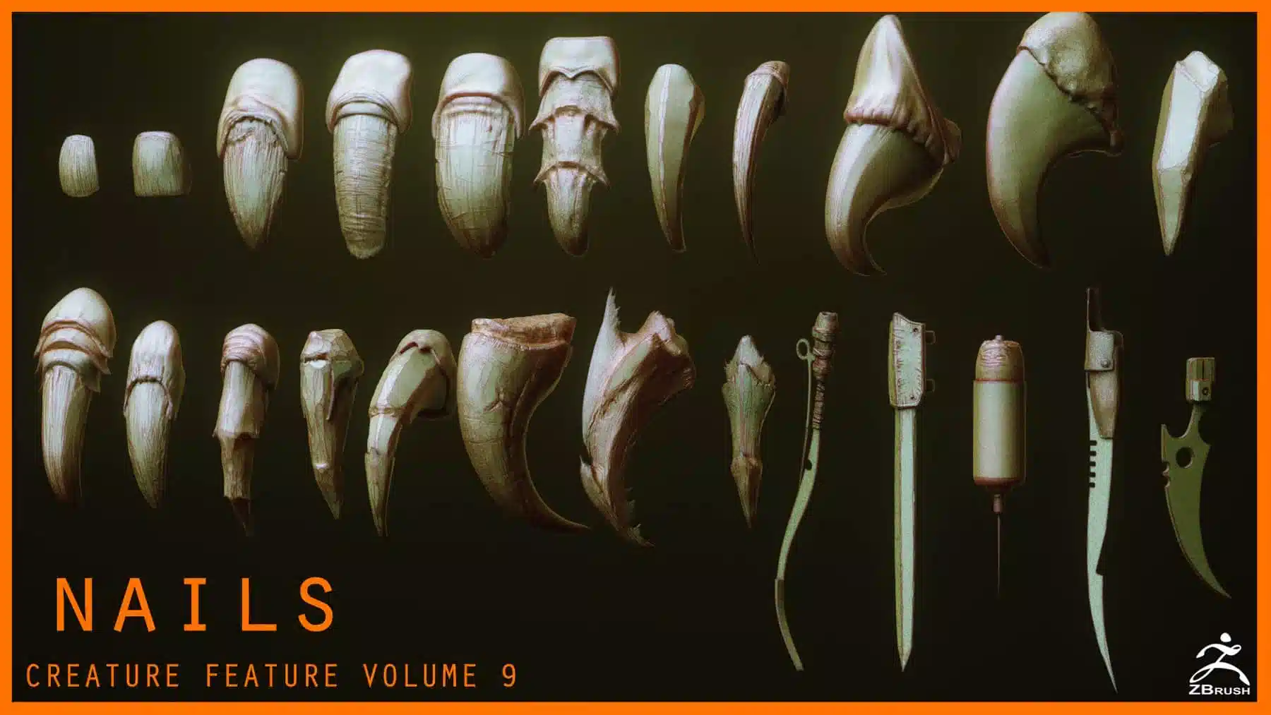 24 款角色 & 生物爪甲套装 – 24 Character & Creature Claws & Nails