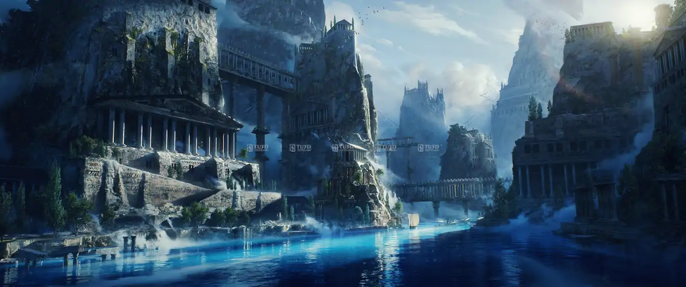 Blender唯美远古神殿圣殿场景工程