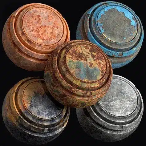 5个金属磨损智能材质 第1卷 – 5 Worn Metal Smart Materials Vol.01