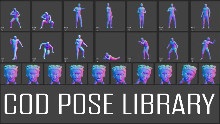 COD 角色姿势库 (Blender) – COD Pose Library (Blender)