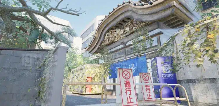 Blender 日式清新小巷爬藤植物与老旧建筑的治愈系街道