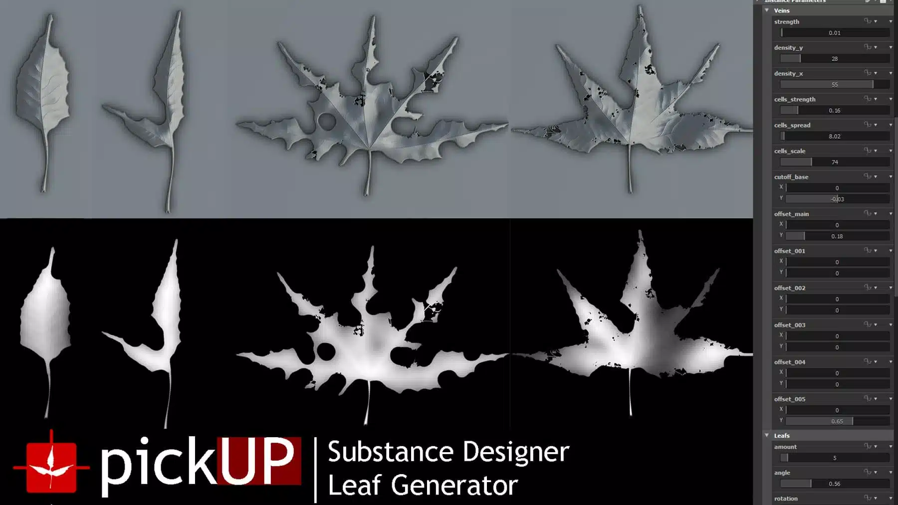SD叶子生成器 – Substance Designer Leaf Generator