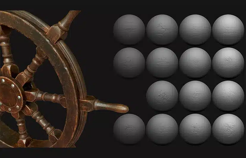 木纹笔刷 – ZBrush Wood Surface Vol.1