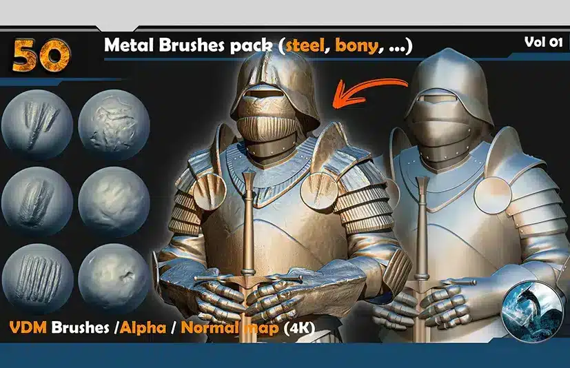 金属笔刷 – Metal Brushes Vol 01