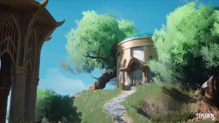 风格化魔幻奇幻精灵谷梦幻场景 – Stylized Elven Valley