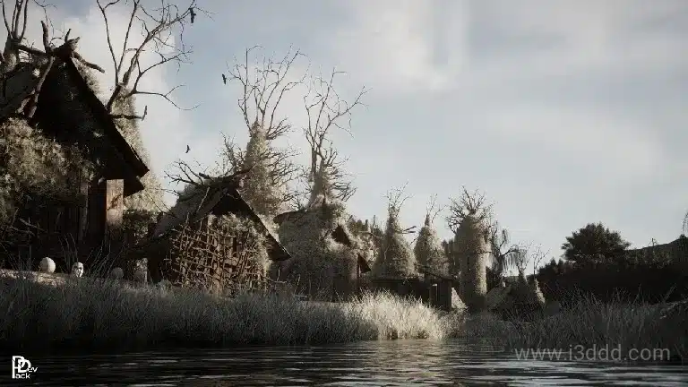 恐怖部落村庄场景资产 – Tribal Village