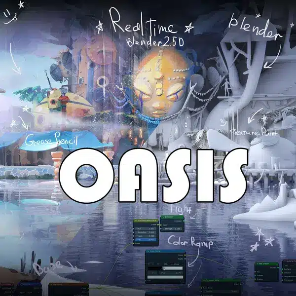 绿洲 – Blender 场景 + 讲解（免费）- 仅支持 Eevee