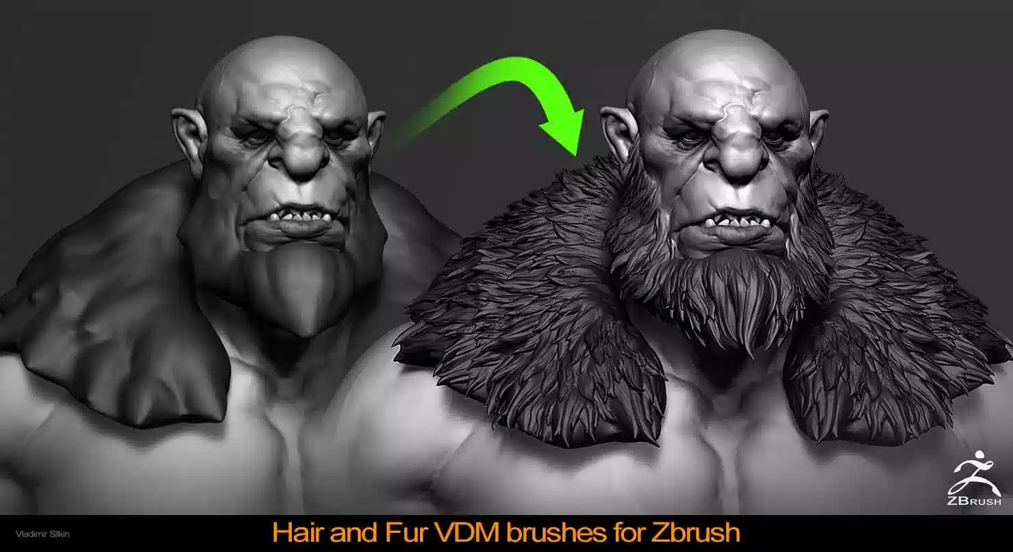 毛发与发丝 VDM 笔刷套装 – Hair & Fur VDM Brushes