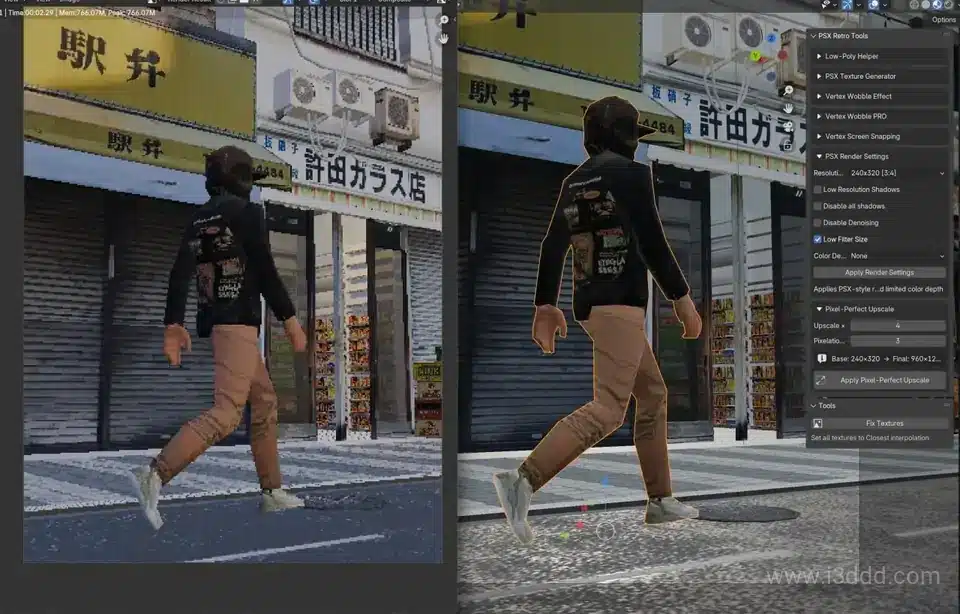 PSX 复古工具包 – PSX Retro Tools for Blender v1.6.2