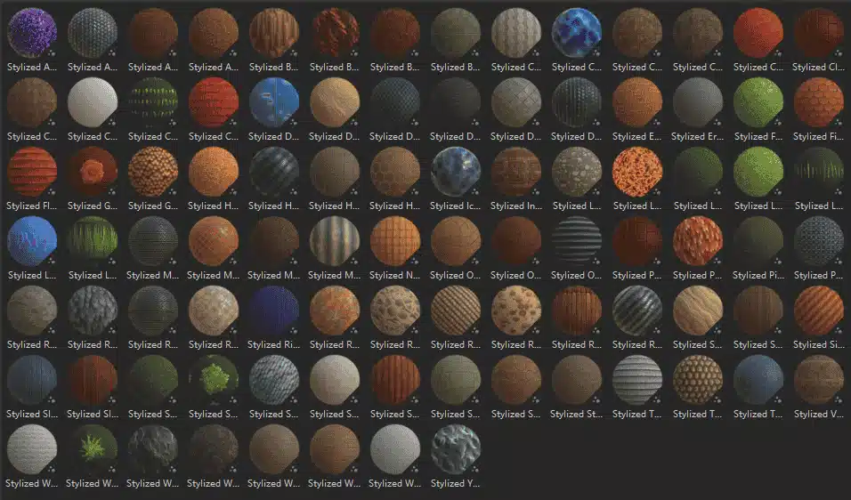 92款卡通风格化材质 – 92 Stylized Cartoon Smart Materials