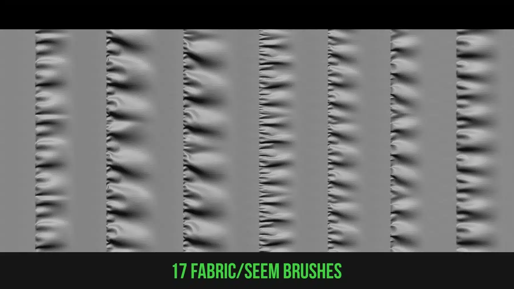 17 款布料 / 缝线笔刷套装 – 17 Fabric/Seam Brushes