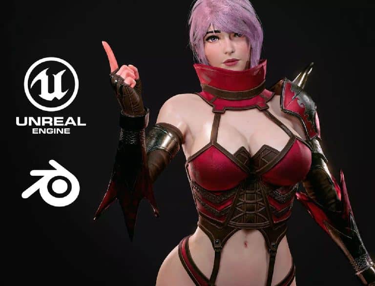 红忍者 3D（游戏就绪）- Red Ninja 3D (Game Ready)