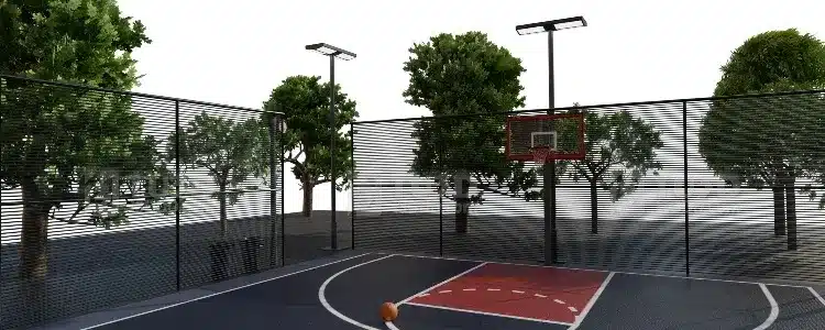 Blender 写实户外篮球场场景模型