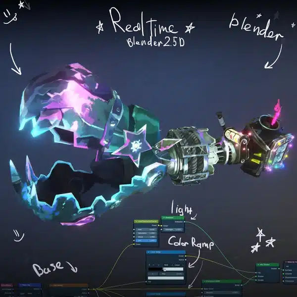 《双城之战》风格 Blender 教程：纹理与着色器制作