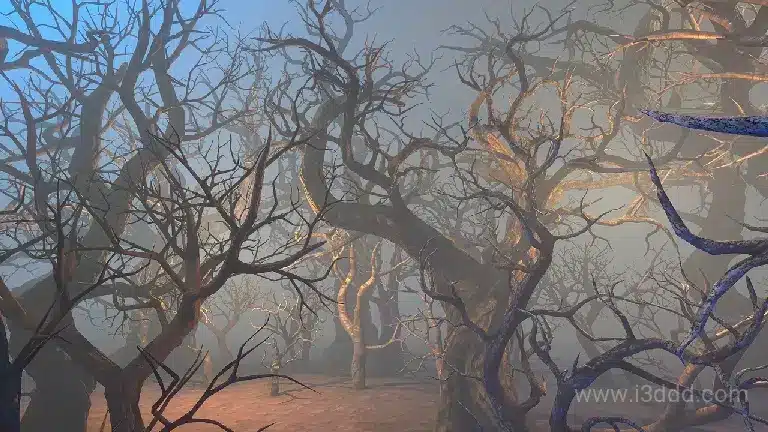 卡通干枯树木模型 – Dried trees