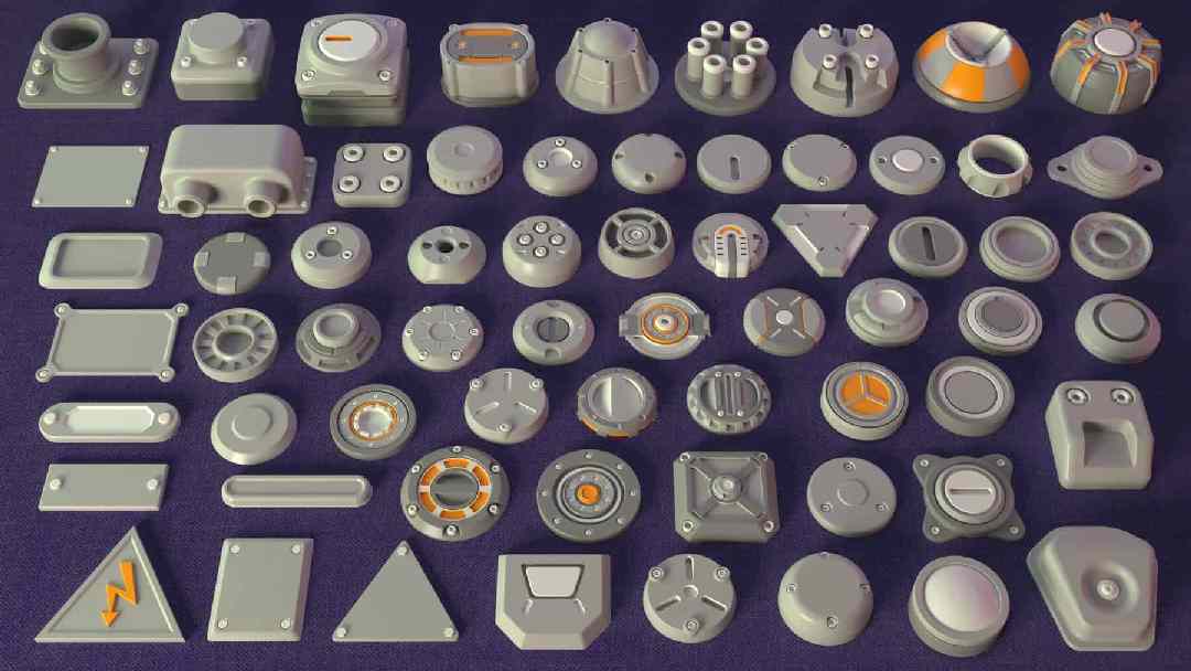 工业模型套装 7（65 个组件）- Industrial Kitbash Vol.7 (65 Pcs)