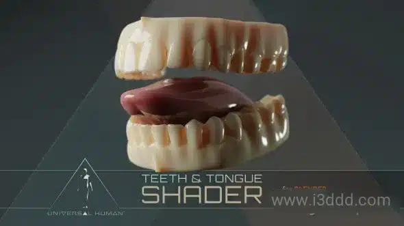 Blender牙齿舌头着色器节点预设 Universal Human Teeth & Tongue Shader
