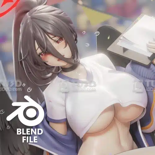 Blender Yusuf Umar Hasumi莲见卡通素体女模型