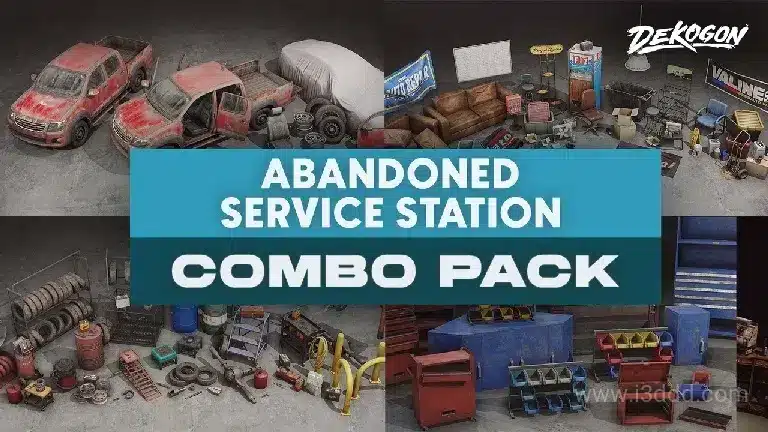废弃加油站道具包 – ABANDONED SERVICE STATION – COMBO Prop Pack