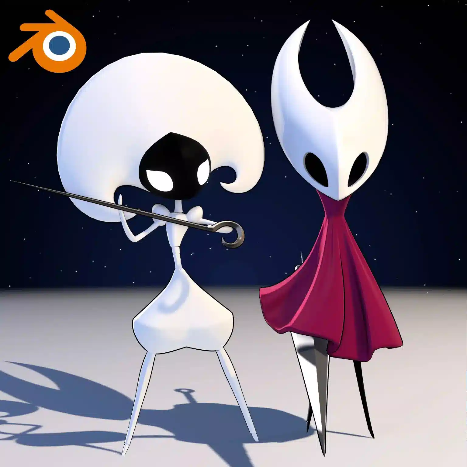 黄蜂 & 蕾丝 Blender 完整绑定 – Hornet & Lace Rigged (Blender)