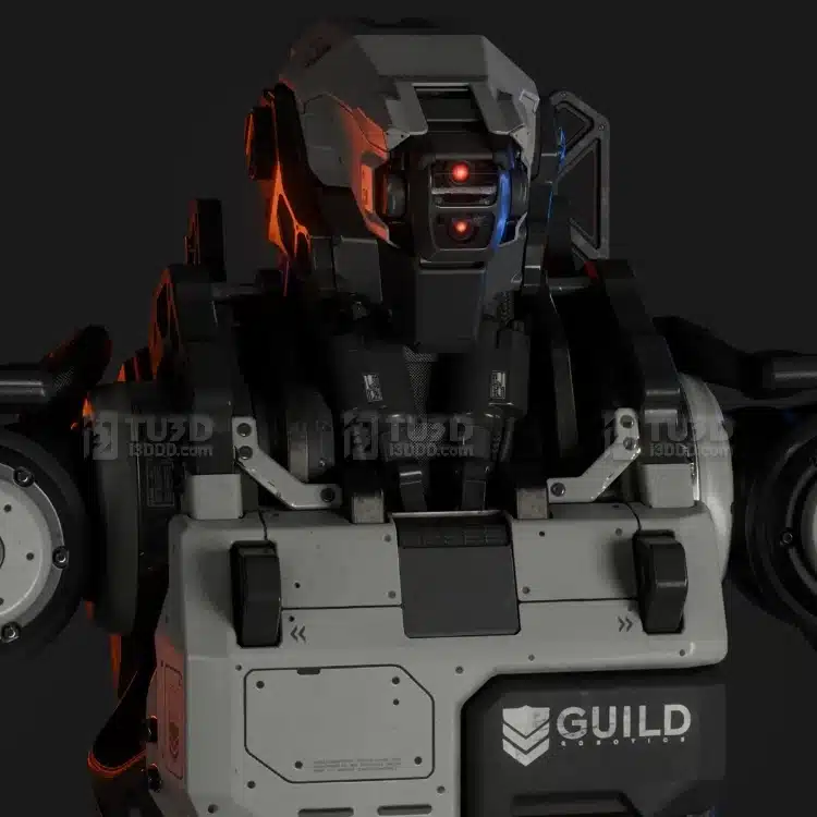 Blender 科幻 GUILD 机器人绑定模型