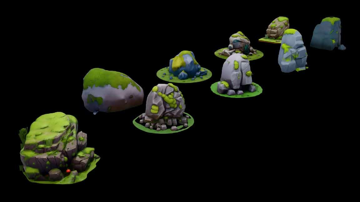 风格化岩石资源包 1 – Stylized Rocks Pack 01