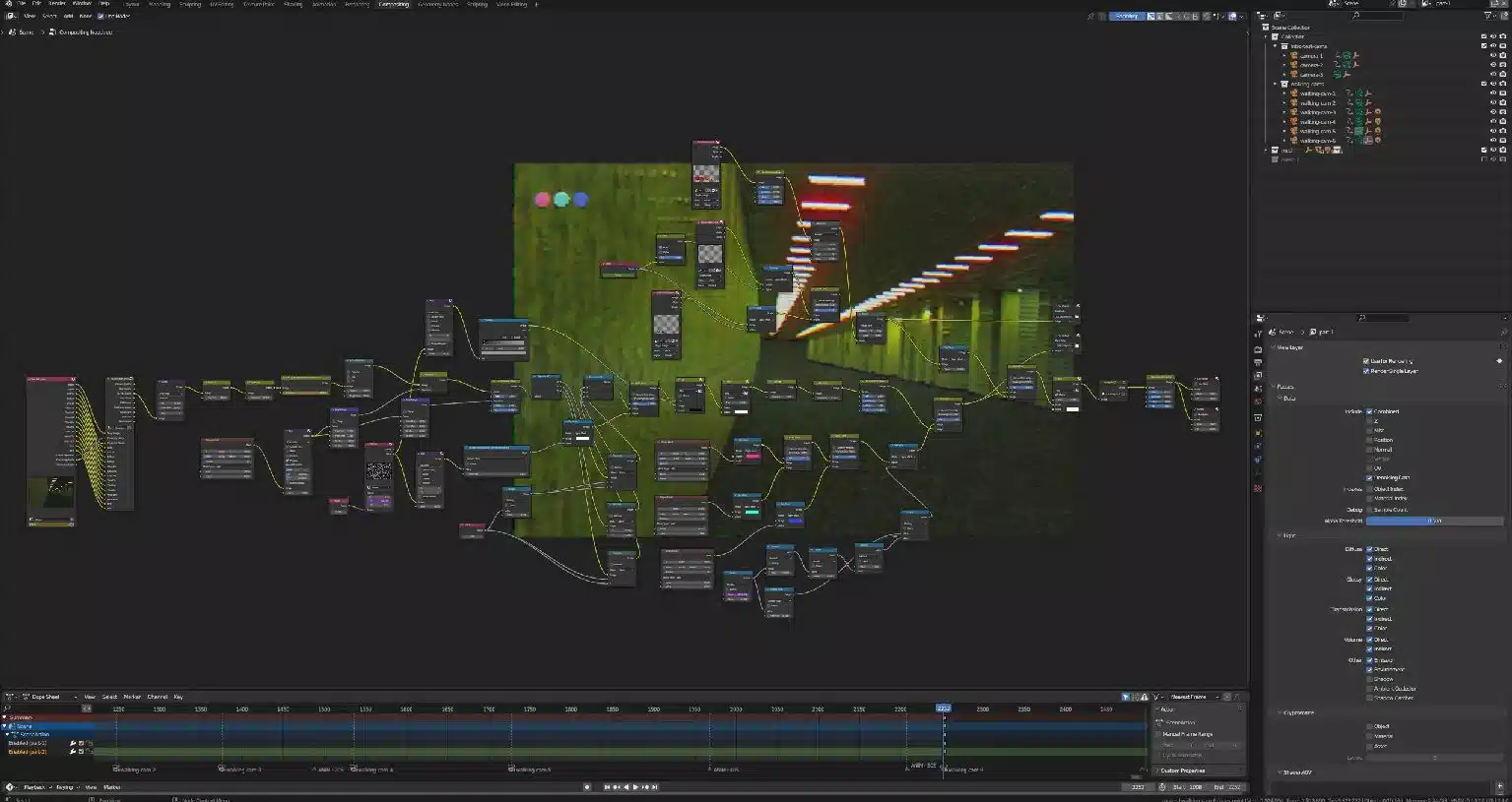 Blender 3D 精细后室场景地图世界文件 – Backrooms 3D Scene for Animations & Games