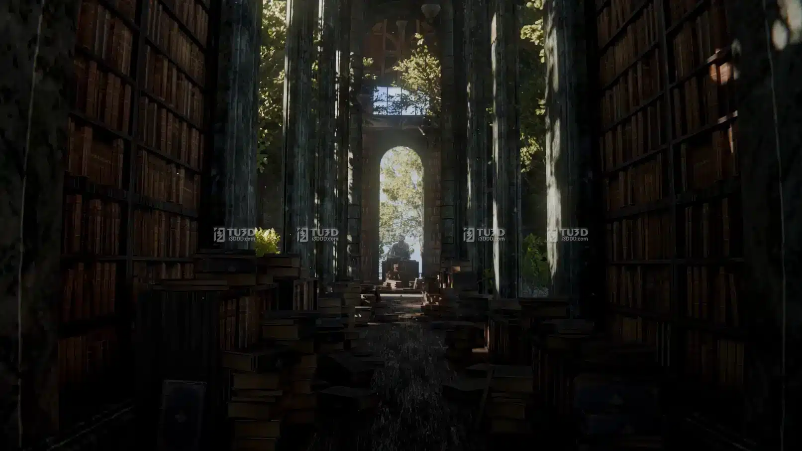 Blender古典中世纪书籍长廊CG场景工程