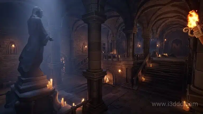 风格化古代地穴场景 – Stylized Ancient Crypt