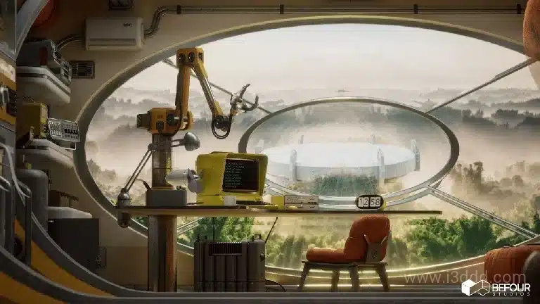 复古科幻研究舱环境 Retro Sci-Fi Research Cabin Environment