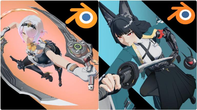 Blender 卡通女性角色 3D 资产 – Blender Cartoon Female Character 3D Asset