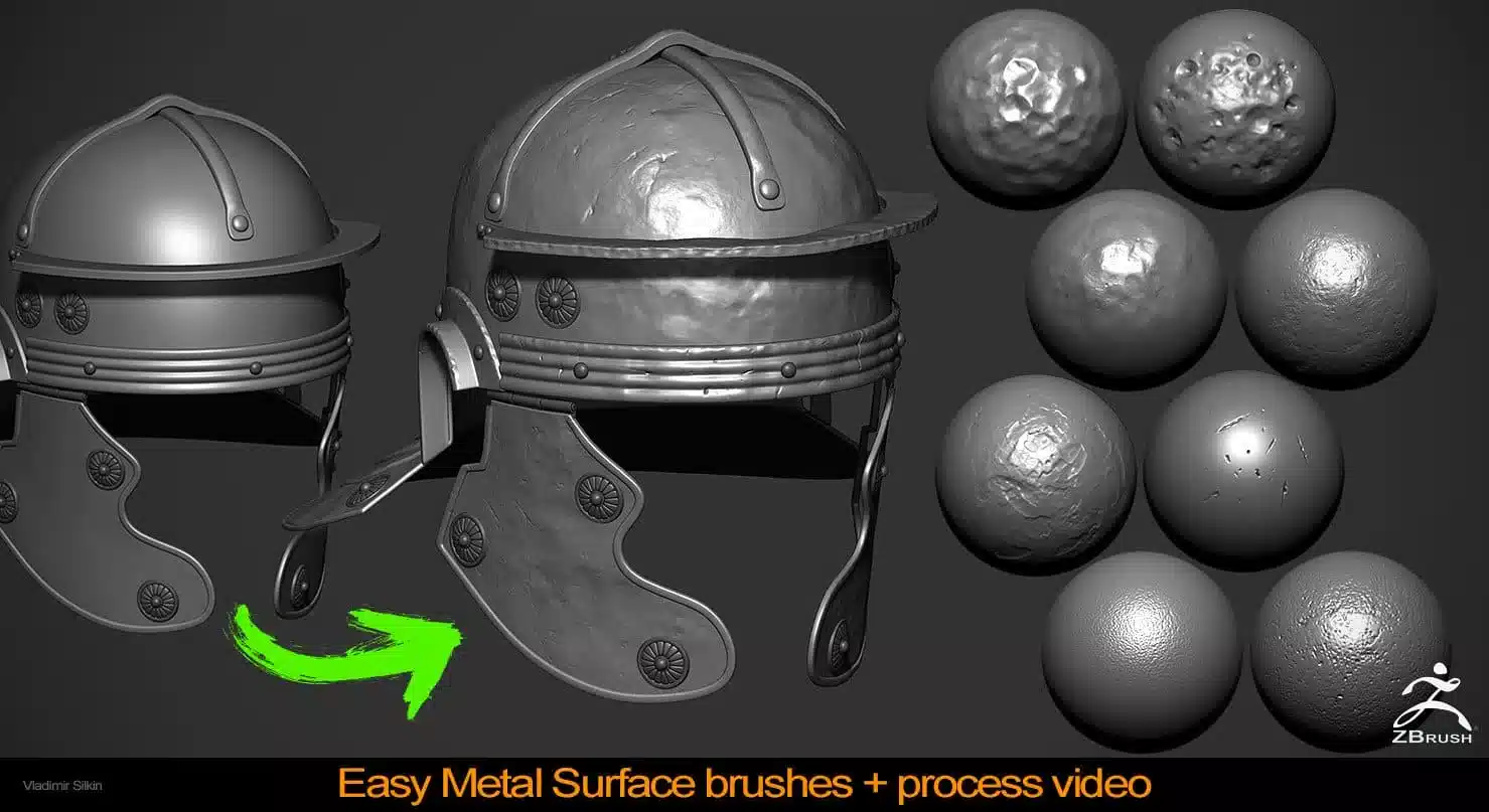 简易金属表面笔刷套装 – Simple Metal Surface Brushes Pack