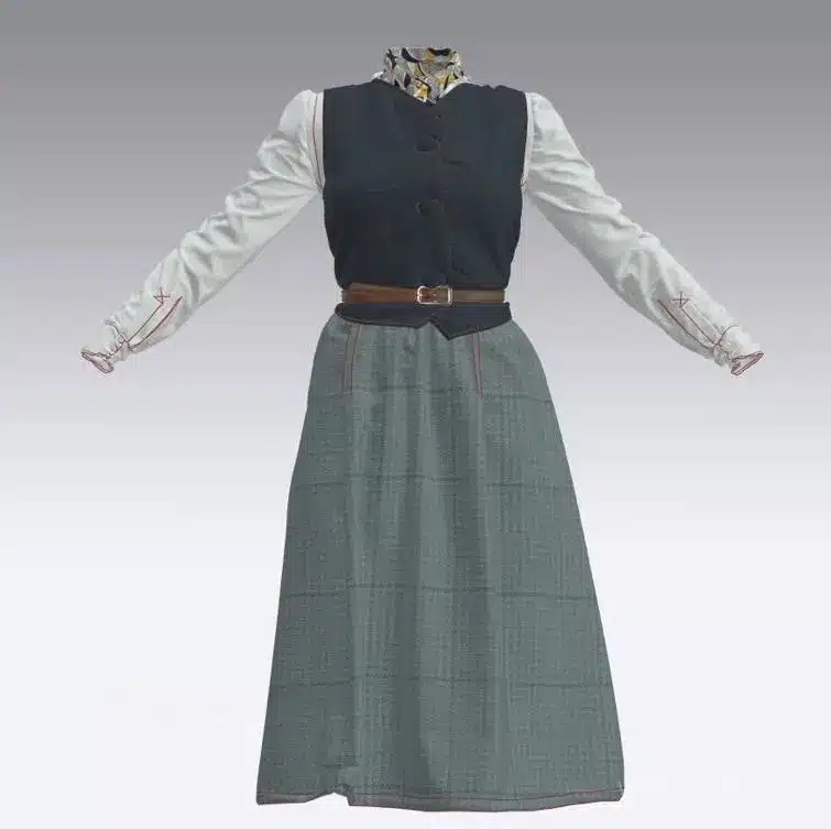 女士优雅裙子上衣 – Women’s Elegant Skirt & Top