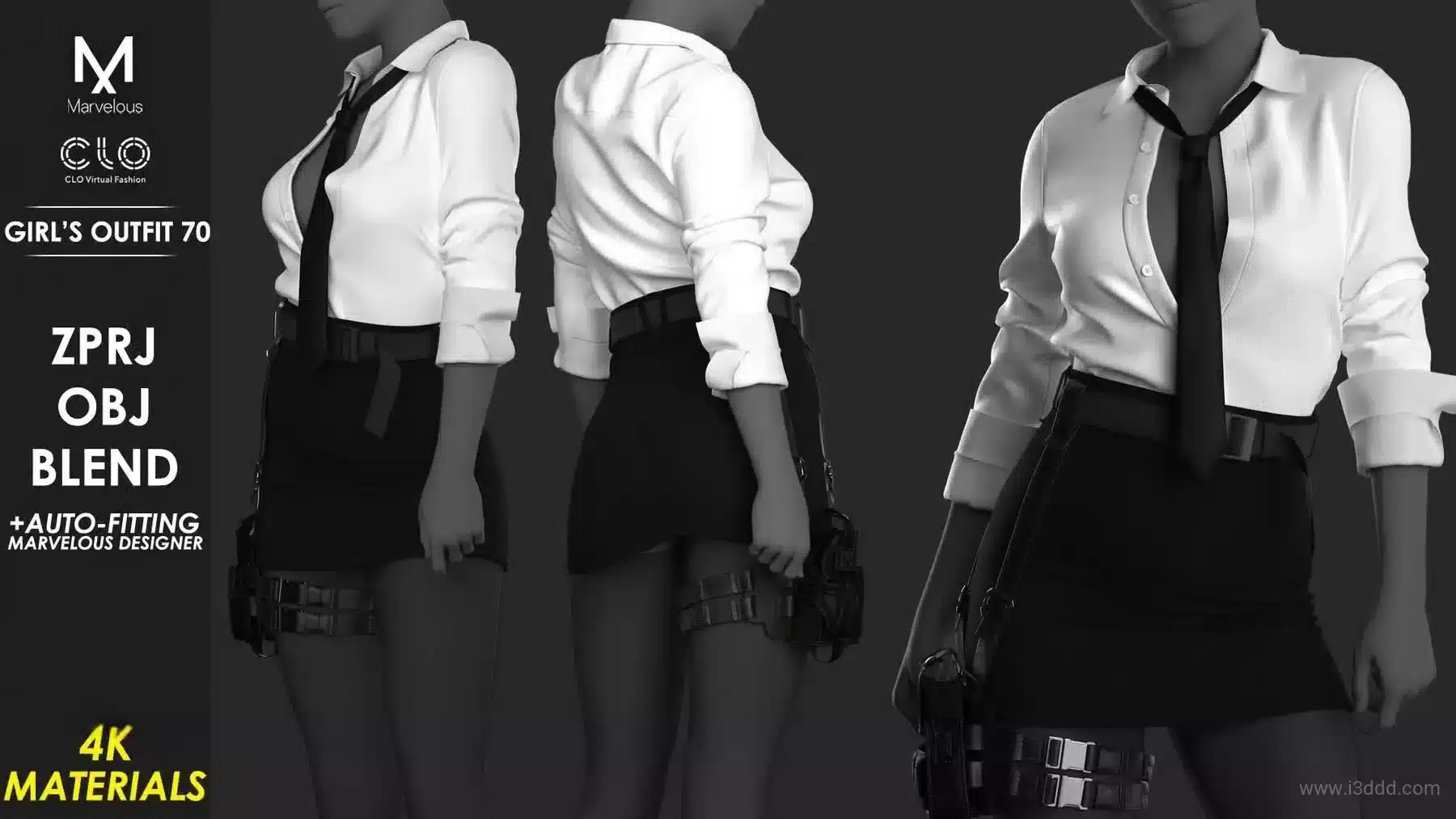 女装制服衬衫领带包臀裙 – Women’s Uniform Shirt Tie & Pencil Skirt